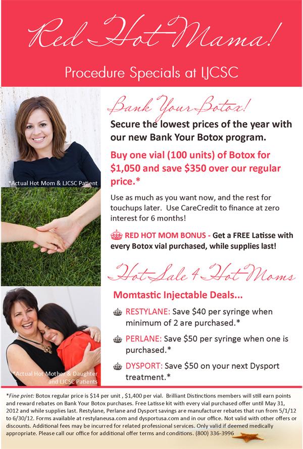 LJCSC Specials for May 2012
